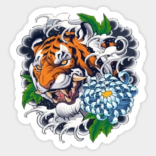 TIGER SAVAGE MODE ANIME Sticker